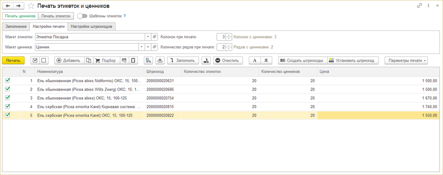 Печать этикеток и ценников Настройки печати.png