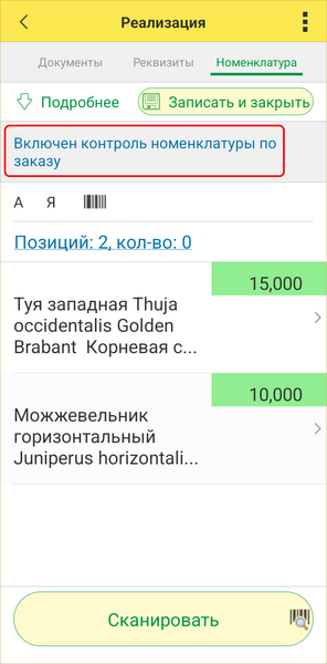 Файл:Реализация ТСД - закладка Номенклатура.png